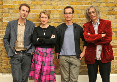 Centre staff, from left, Professor Peter Osborne, Dr Stella Sandford, Professor Peter Hallward and Professor Eric Alliez.