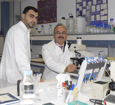 Researcher Said Khelwatty (left) and principal investigator Dr Helmout Modjtahedi (right), from Kingston University hope their research will identify signs which could indicate how patients respond to treatment with anti-cancer drugs.