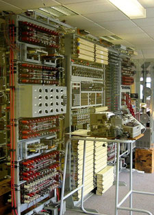 The rebuilt Colossus codebreaking machine at Bletchley Park dates back to the Second World War.