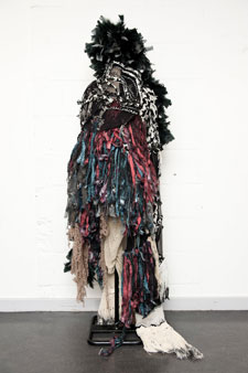 Juan Torkel Spade worked with Rene Bedell to create this towering textile piece. 
