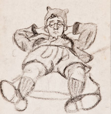 Ernst Eisenmayer sketched this drawing of his brother Paul while they were interned at Prees Heath in Shropshire.