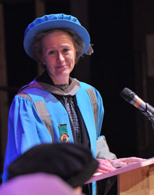 Elizabeth Sparrow urged graduating students not to limit their career aspirations.
