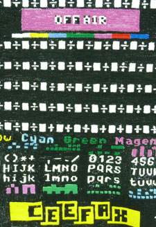A tapestry tribute to the BBC's soon-to-be-defunct CEEFAX service was among the exhibits on display at the degree show. 