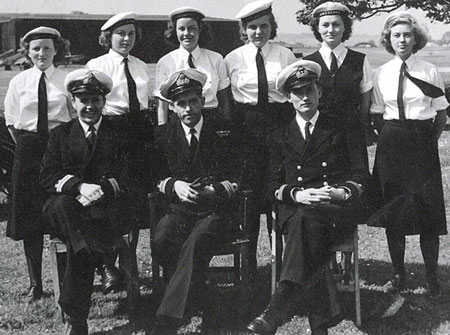 Heather Stapley (far right) served at HMS Gannet in Northern Ireland.