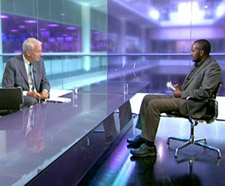 Jon Snow interviewed Jamal Osman for Channel 4 News