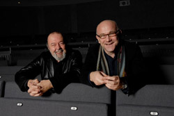 World-renowned theatre director and University Chancellor Sir Peter Hall and The Rose Theatre’s Artistic Director Stephen Unwin believe the new courses will enhance training for the next generation of artists. (Photo by Chris Pearsall) 