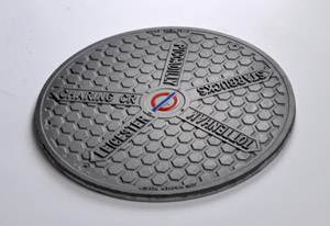 Jon Warren has designed manhole covers which give directions to nearby tube stations.