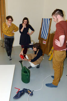 Students have been working with artist and designer Daniel Eatock, selecting objects and curating the exhibition.