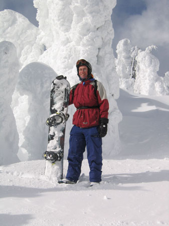 Vicar Neil Elliot is a snowboarding enthusiast. 