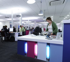 The Sir Sydney Camm Centre is the new library facility at Kingston University’s Roehampton Vale campus. 