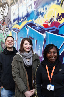 Sara Obou and Steven Bryars, assistant youth workers at the project, and volunteer Vicky Hennessy (middle) hope their work will reduce knife crime.