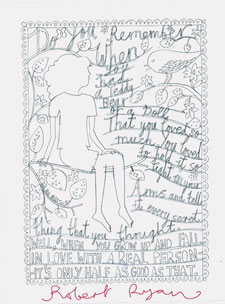 Artist Rob Ryan donated a piece of rejected artwork which sold for £75.