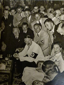 Contained in the archive, a picture of Hitler with winners at the 1936 Olympics.