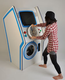 Lee Wei Chen's arcade washing machine is part video game, part washer-dryer.