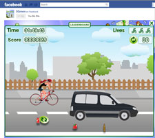 Cycle City, one of the games available on Kavita Patel’s iGreen application. 