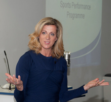 Athletes and invited guests were treated to an inspirational talk from Sally Gunnell.Â 